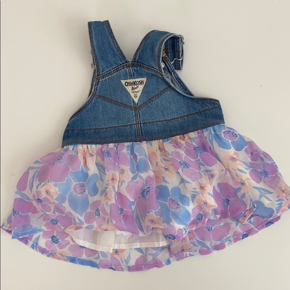 *4 for $20* OshKosh B’gosh Denim and Floral Jumper - Picture 5 of 5